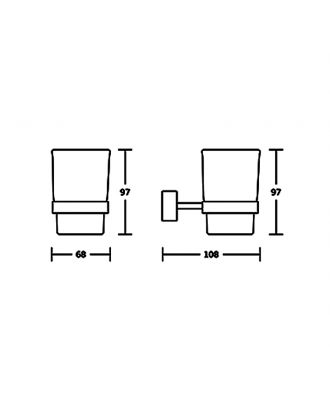 TYKER wall mounted tooth-brush holder, chrome