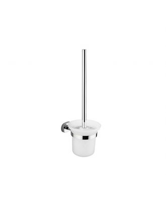 TYKER wall mounted glass toilet brush holder, chrome