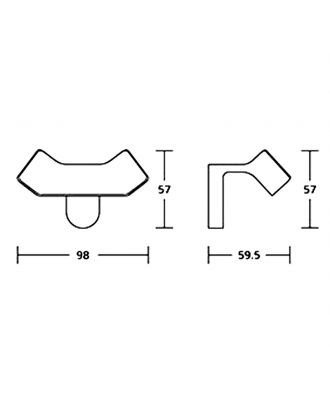 TYKER streamline double robe hook chrome