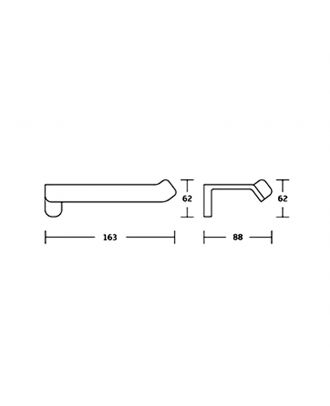 TYKER streamline toilet paper holder without cover chrome