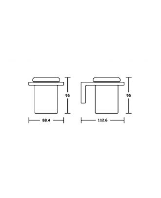 TYKER streamline tooth-brush holder chrome