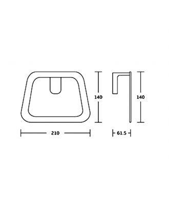 TYKER streamline towel ring Black matt