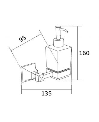 TYKER Pyramid soap dispenser, chrome