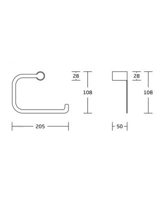 TYKER Wall mounted towel ring, chrome