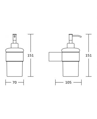 TYKER Wall mounted soap dispenser chrome