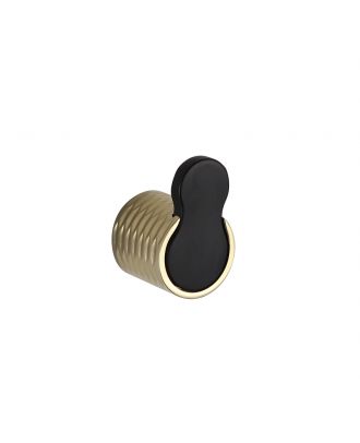 TYKER Wall mounted single robe hook, black x gold