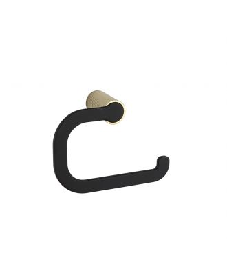 TYKER Wall mounted toilet paper holder without cover, black x gold