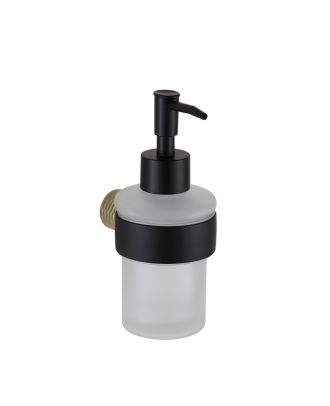TYKER Wall mounted soap dispenser, black x gold