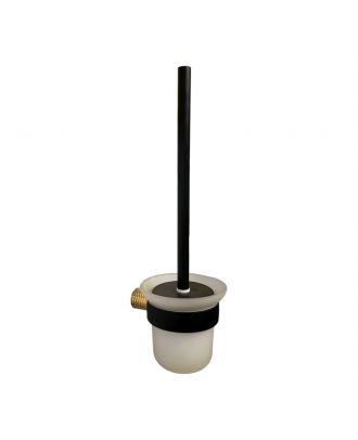 TYKER Wall mounted toilet brush holder, black x gold