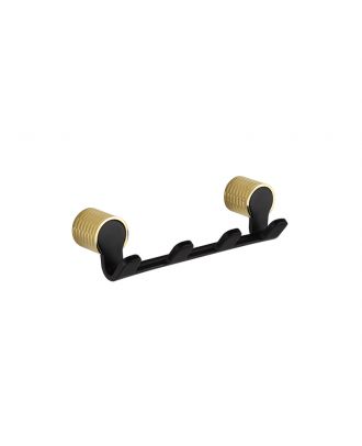 TYKER Wall Mounted Towel Rack 4 Hoks, black x gold