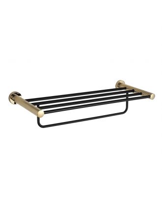 TYKER hotel wall mounted Towel Rack 60cm, black x gold