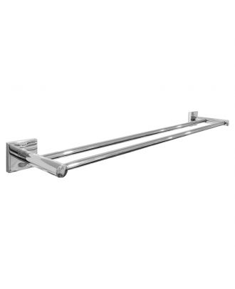 TYKER modern double towel bar 60cm, chrome