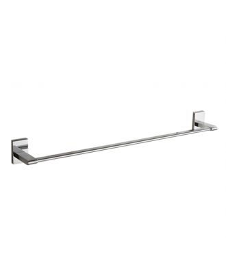 TYKER rectangle rosette single towel bar 60cm chrome