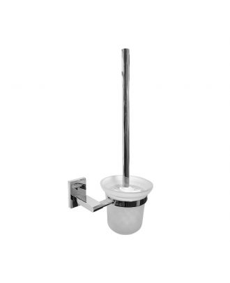 TYKER rectangle rosette toilet brush holder chrome