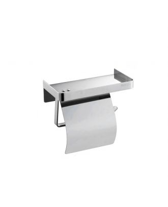 TYKER Stainless Steel Toilet Paper Roll Holder with Shelf Phone
