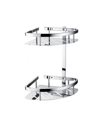 TYKER Stainless Steel Shower Corner Basket 2 shelf, Chrome