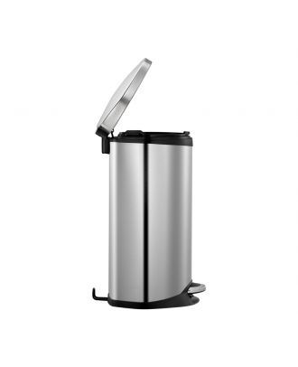 SHELL - Oval dust bin 30L with Soft close lid, Satin finish