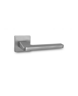WELDER - Modern Door Handle with square rosettes, Satin Nickel