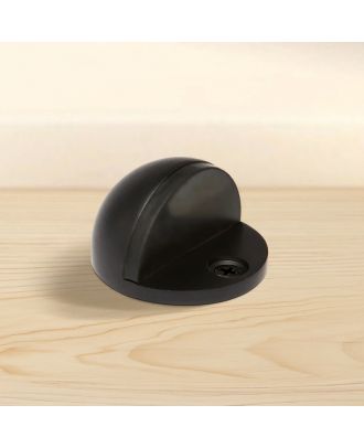 Steel door stop floor fixing, Black