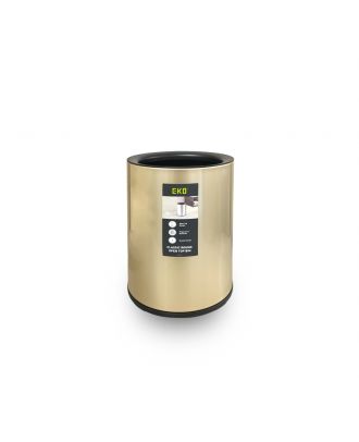 Classic round open top trash bin 10 L, Matt Gold