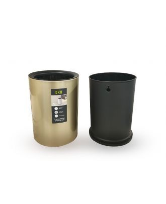 Classic round open top trash bin 10 L, Matt Gold