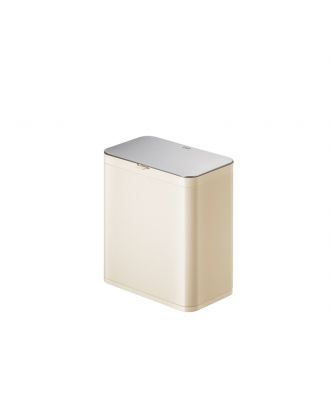 PURO FOOD WASTE CADDY Stainless steel with plastic inner bucket 7L, Beige X Silver