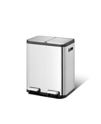 Ecocasa Recycling Pedal Bin 30L+30L Stainless Steel