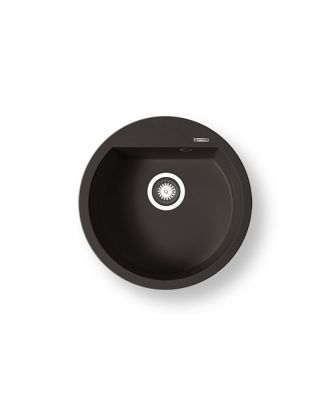 Round Kitchen Sink Granite ∅51cm Black