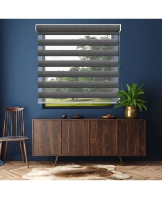 Zebra Roller Blind 120X150 cm, Gray