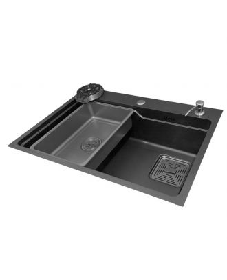 Smart Kitchen Sink Multifunction 75X46cm, Gun Grey