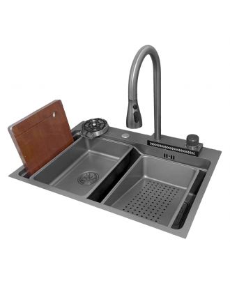 Smart Kitchen Sink Multifunction With accessories 80X49cm ,Grey