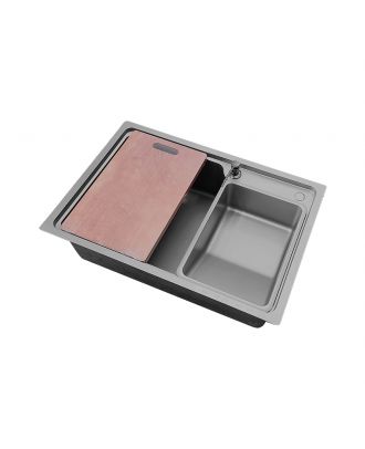 Stainless steel Kitchen Sink Multifunction 75X46cm, Grey