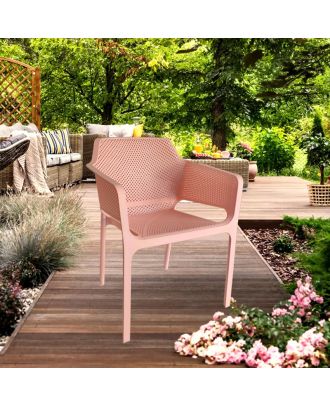 Outdoor plastic Dot chair Peach Pink