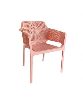 Outdoor plastic Dot chair Peach Pink