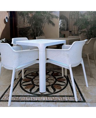Outdoor plastic Dot table 77cm, Light gray