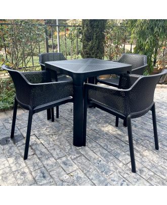Outdoor plastic Dot table 77cm, Black