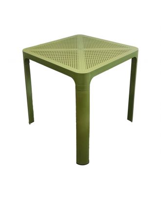 Outdoor plastic Dot table 77cm, Olive green
