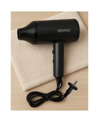 Brimix Hotel Hair Dryer Foldable 220V 1800W in Black