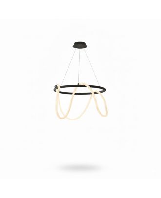 The 'Flow' LED Pendant Chandelier in Black