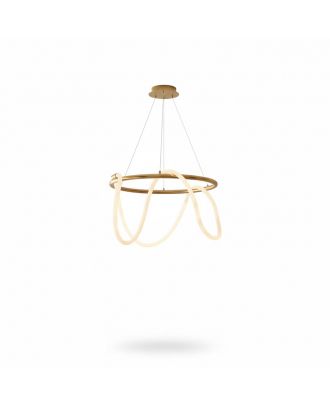 The 'Flow' LED Pendant Chandelier in Gold