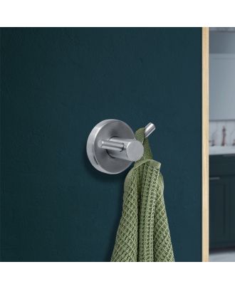 Double Robe Hook - Silver