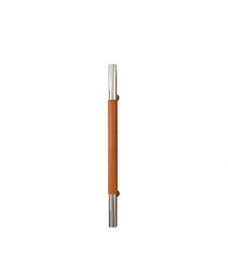 Oxford pull handle in stainless steel and natural leather Havan- 60Cm