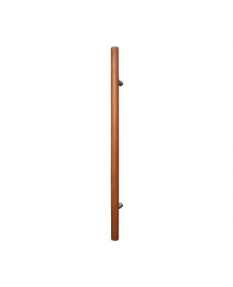 Amazon-Door Pull Handle -90Cm- iroko wood xstainless steel