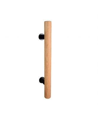 Amazon-Door Pull Handle -40Cm- oak wood x Stainless Stee
