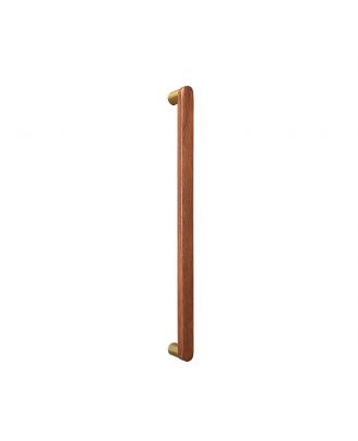 Comix Door pull handle 60Cm -Iroko wood x Gold pvd