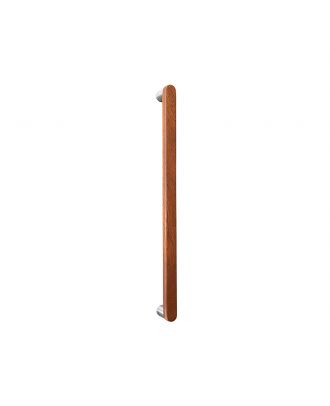 Comix Door pull handle 60Cm -Iroko wood x Silver