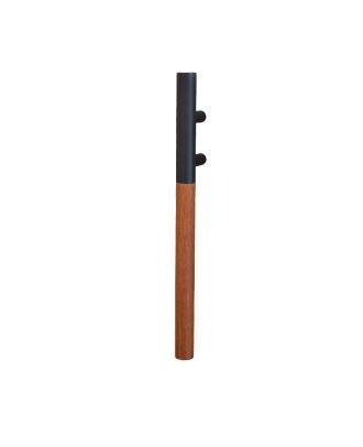 Victor Door pull handle 60Cm -Iroko wood x Black
