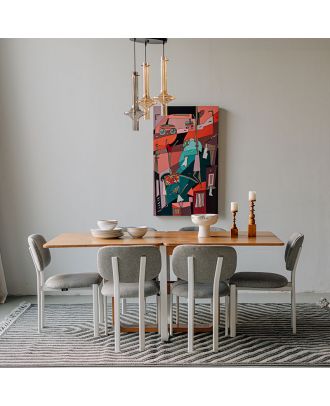 Rocky Square Extendable Dining Table, 90 cm