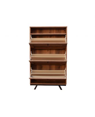 Modern Shoe cabinet with 3 drawers, Brown