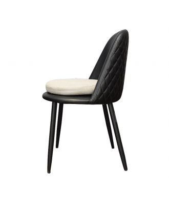 Dining chair - Black leather
